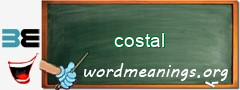 WordMeaning blackboard for costal
